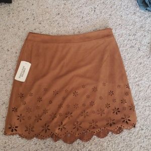 Womens small camel short skirt